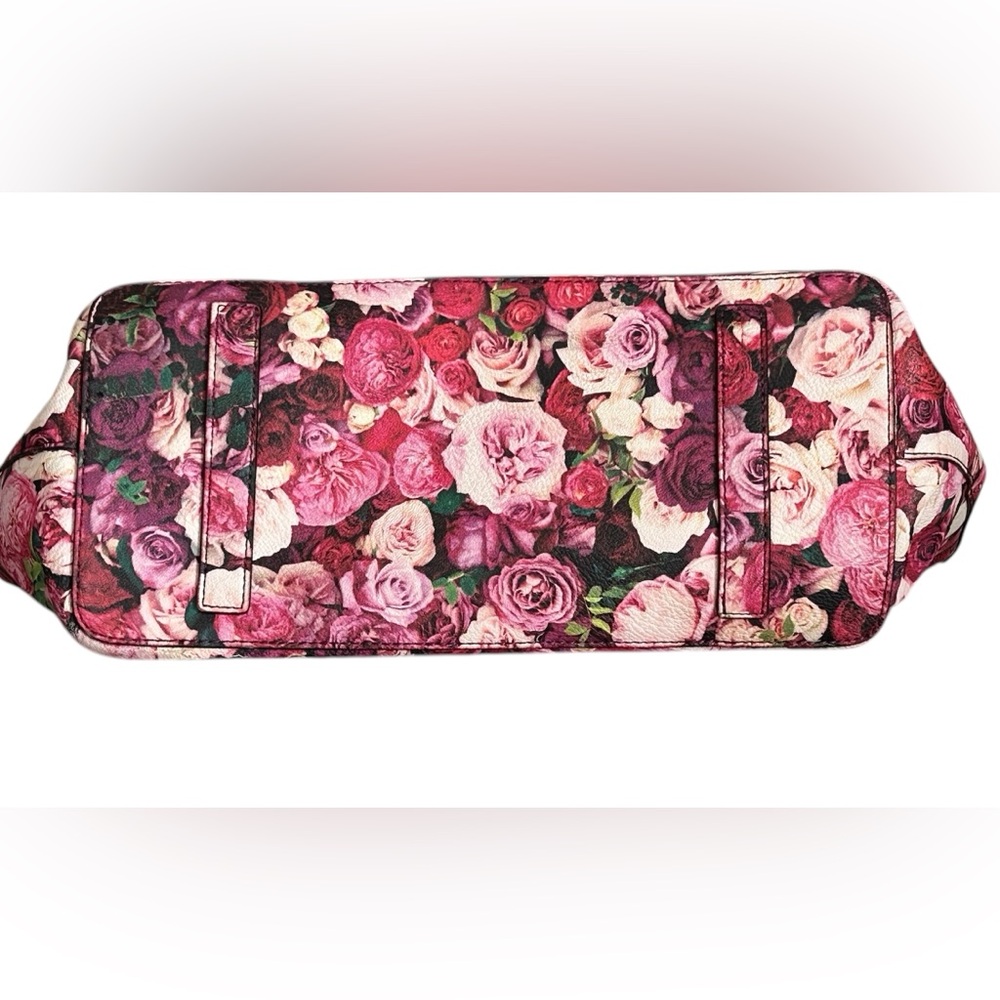 Kate Spade New York Grant Street Grainy Vinyl Juno Tote Bag Roses Floral Large - Picture 9 of 15